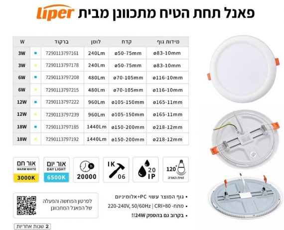 שקועי תקרה מתכוונן (2)